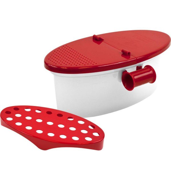 Perfect Pasta Cooker Heat Resistant PP Boat Microwave Steamer Boat Strainer Pasta Microwave Kitchen Tools - Image 4