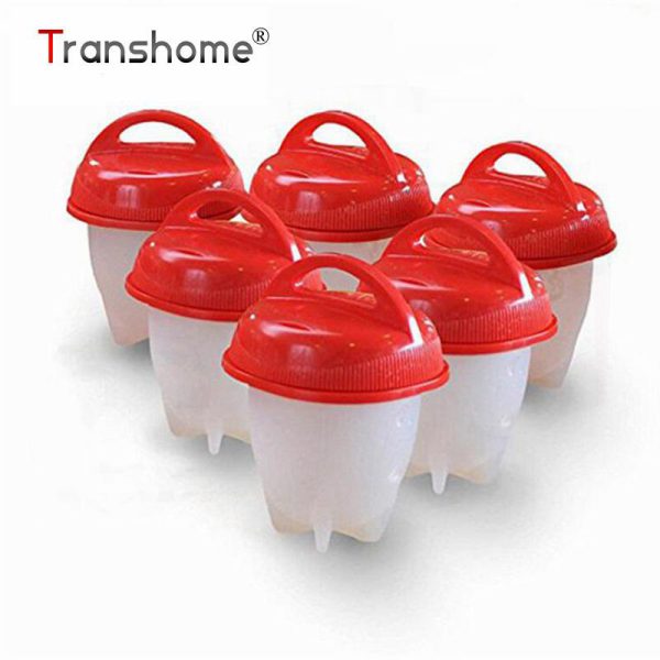 Transhome 6Pcs/Set Silicone Egglettes Egg Cooker Hard Boiled Eggs Without The Shell For Egg Tools - Image 4